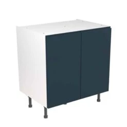 Kitchen Kit Rigid J-Pull 800mm Base Cabinet - Ultra Matt - Indigo Blue - Pre-Assembled - RKKJ1336