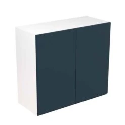 Kitchen Kit Rigid J-Pull 800mm Wall Cabinet - Ultra Matt - Indigo Blue - Pre-Assembled - RKKJ1338