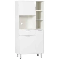 HOMCOM Modern Freestanding Kitchen Cabinet With Shelves - White - 835-696V00WT 8 HOMCOM Modern Freestanding Kitchen Cabinet With Shelves - White - 835-696V00WT -Kitchen Series Shop l8s98a181f54278b5.jpg