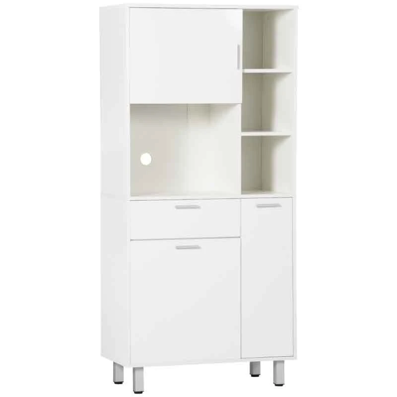 HOMCOM Modern Freestanding Kitchen Cabinet with Shelves - White - 835-696V00WT HOMCOM Modern Freestanding Kitchen Cabinet With Shelves - White - 835-696V00WT -Kitchen Series Shop l8s98a181f54278b5.jpg