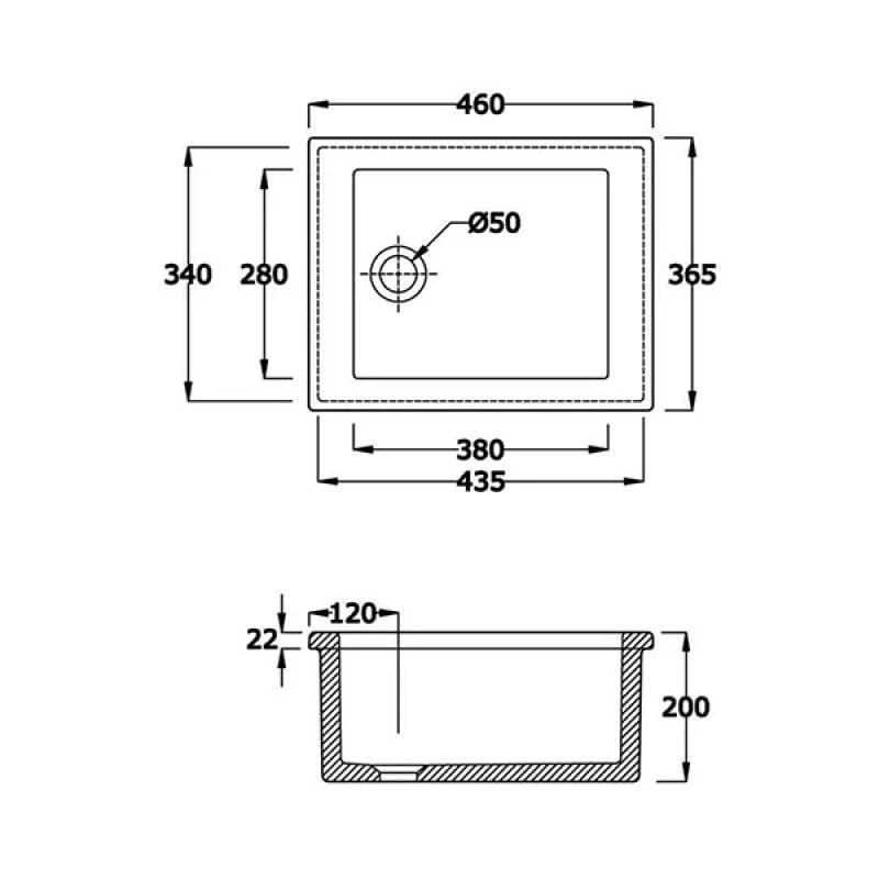 RAK Ceramics Ceramic Laboratory Sink 4 460 x 365 x 200mm - LABSINK4 RAK Ceramics Ceramic Laboratory Sink 4 460 X 365 X 200mm - LABSINK4 -Kitchen Series Shop l a labsink4 1