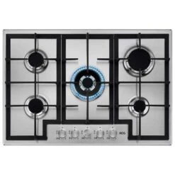 AEG HGB75400SM 75cm Gas Hob - Stainless Steel