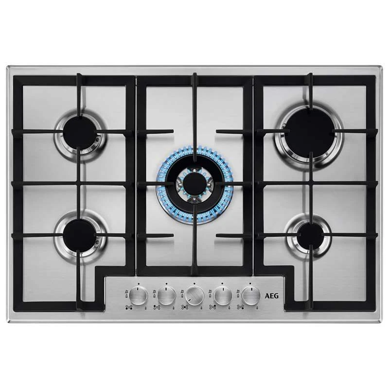 AEG HGB75400SM 75cm Gas Hob - Stainless Steel AEG HGB75400SM 75cm Gas Hob - Stainless Steel -Kitchen Series Shop l a lae37014