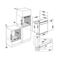 Hotpoint SI7 871 SC IX Built-In Single Electric Oven - Stainless Steel -Kitchen Series Shop l h lho2102 3