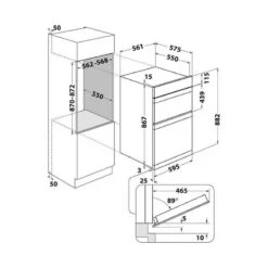 Hotpoint DD2 540 IX Built-In Double Electric Oven - Stainless Steel -Kitchen Series Shop l h lho2800 3