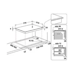 Hotpoint ACP 778 C/BA 80cm Induction Hob - Black -Kitchen Series Shop l h lho3192 3