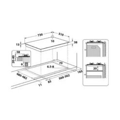 Hotpoint PPH 75P DF IX UK 75cm Gas Hob - Stainless Steel -Kitchen Series Shop l h lho3716 2