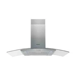Hotpoint PHGC9.4FLMX 90cm Curved Glass Chimney Hood - Stainless Steel