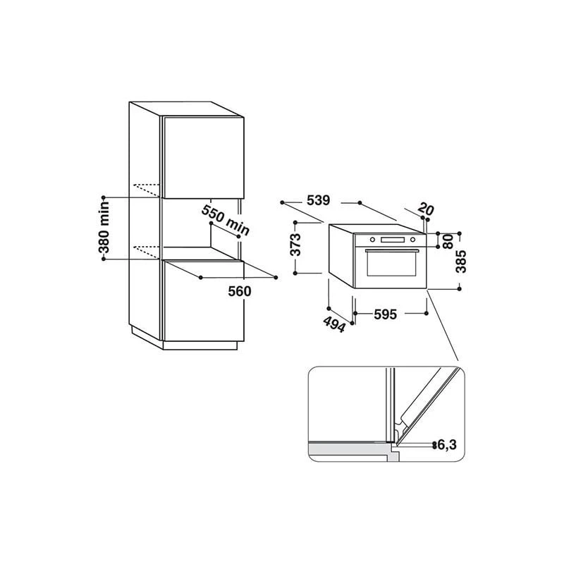 Hotpoint MD 344 IX H Built-In Microwave & Grill - Stainless Steel Hotpoint MD 344 IX H Built-In Microwave & Grill - Stainless Steel -Kitchen Series Shop l h lho7103 3