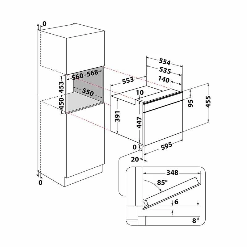 Whirlpool W7 MW461 UK Built-In Combi Microwave & Oven - St/Steel Whirlpool W7 MW461 UK Built-In Combi Microwave & Oven - St/Steel -Kitchen Series Shop l w lwh2051 6