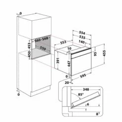 Whirlpool W11I MW161 UK Built-In Combi Microwave & Oven - Black -Kitchen Series Shop l w lwh2052 5