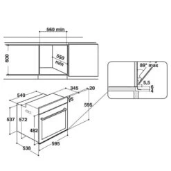 Whirlpool W7 OS4 4S1 P BuiIt In Single Pyrolytic Oven - Black & St/Steel 6 Whirlpool W7 OS4 4S1 P BuiIt In Single Pyrolytic Oven - Black & St/Steel -Kitchen Series Shop l w lwh2107 3