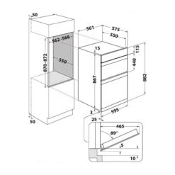 Whirlpool AKL 309 IX BuiIt In Double Electric Oven - St/Steel -Kitchen Series Shop l w lwh2400 5