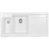 Thomas Denby Lydian Chef 1.5 Bowl Kitchen Sink & RH Drainer - White Gloss - LYD1020RWH -Kitchen Series Shop l y lyd1020rwh