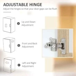 HOMCOM Modern Freestanding Kitchen Cabinet With Countertop - White/Natural - 835-539 7 HOMCOM Modern Freestanding Kitchen Cabinet With Countertop - White/Natural - 835-539 -Kitchen Series Shop lfk756188ff9646e7.jpg