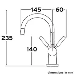 InSinkErator HC3300 Steaming Hot/Cold Kitchen Tap (Tap Only) - Chrome - 44320 -Kitchen Series Shop lis199dimensions