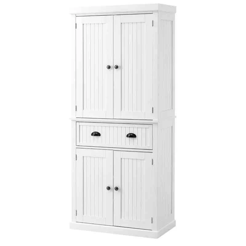 HOMCOM Traditional Freestanding Kitchen Unit - White - 835-042V01WT HOMCOM Traditional Freestanding Kitchen Unit - White - 835-042V01WT -Kitchen Series Shop locdaa181cd30aa49.jpg