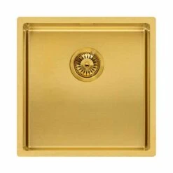 Reginox Miami 1 Bowl Integrated Sink - Gold - MIAMI 40X40 GOLD