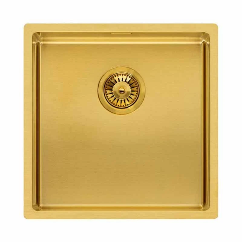 Reginox Miami 1 Bowl Integrated Sink - Gold - MIAMI 40X40 GOLD Reginox Miami 1 Bowl Integrated Sink - Gold - MIAMI 40X40 GOLD -Kitchen Series Shop