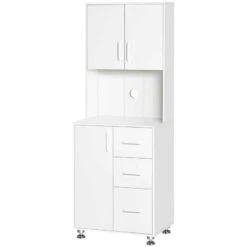 HOMCOM Modern Kitchen Cabinets With Storage - White - 835-341WT -Kitchen Series Shop mbi72518a5fb50a12.jpg