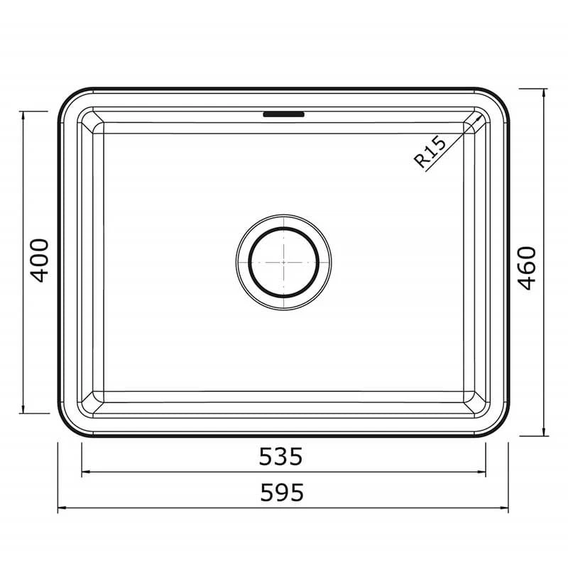 Thomas Denby Metro 1 Bowl Ceramic Large Bowl Kitchen Sink - White - MET1050 Thomas Denby Metro 1 Bowl Ceramic Large Bowl Kitchen Sink - White - MET1050 -Kitchen Series Shop met1050 2