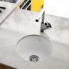 Thomas Denby Metro 1 Bowl Ceramic Round Bowl Kitchen Sink - White - MET1060 -Kitchen Series Shop met1060
