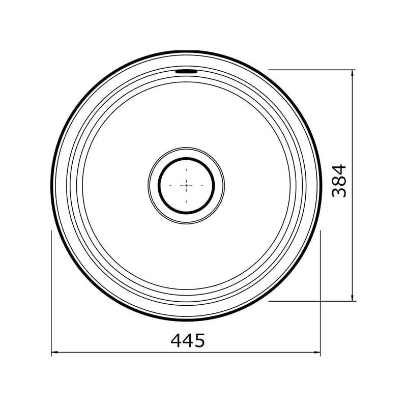 Thomas Denby Metro 1 Bowl Ceramic Round Bowl Kitchen Sink - White - MET1060 Thomas Denby Metro 1 Bowl Ceramic Round Bowl Kitchen Sink - White - MET1060 -Kitchen Series Shop met1060 2