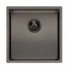 Reginox Miami 1 Bowl Integrated Sink - Gun Metal - MIAMI 40X40 GUNMETAL 1 Reginox Miami 1 Bowl Integrated Sink - Gun Metal - MIAMI 40X40 GUNMETAL -Kitchen Series Shop miami40x40gunmetal