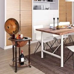 HOMCOM Globe Shaped Retro Style Drinks Cabinet - Brown - 801-041 9 HOMCOM Globe Shaped Retro Style Drinks Cabinet - Brown - 801-041 -Kitchen Series Shop mma90f17ed350db42.jpg