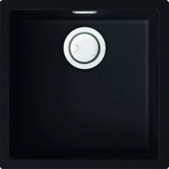 Reginox Multa Elleci Granite Single Bowl Kitchen Sink - Black - MULTA 102 B
