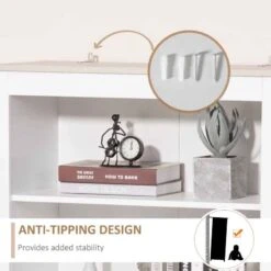 HOMCOM Freestanding Kitchen Unit With 3-Tier Shelving - White - 835-482WT -Kitchen Series Shop mxo756181cd30ad6e.jpg