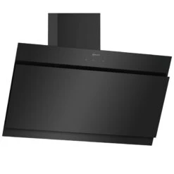 Neff N50 D95IHM1S2B 90cm Angled Chimney Wall Mounted Cooker Hood - Black Glass