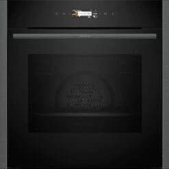 Neff N70 B24CR71G0B Bulit In Single Pyrolytic Oven With Home Connect - Black With Graphite Grey Trim