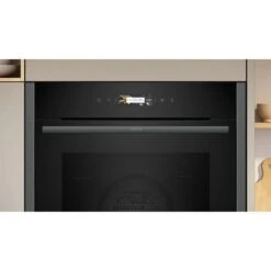 Neff N70 B24CR71G0B Bulit In Single Pyrolytic Oven With Home Connect - Black With Graphite Grey Trim -Kitchen Series Shop n e neff n70 b24cr71g0b bi single pyrolytic oven front