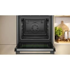 Neff N70 B24CR71G0B Bulit In Single Pyrolytic Oven With Home Connect - Black With Graphite Grey Trim -Kitchen Series Shop n e neff n70 b24cr71g0b bi single pyrolytic oven lifestyle2