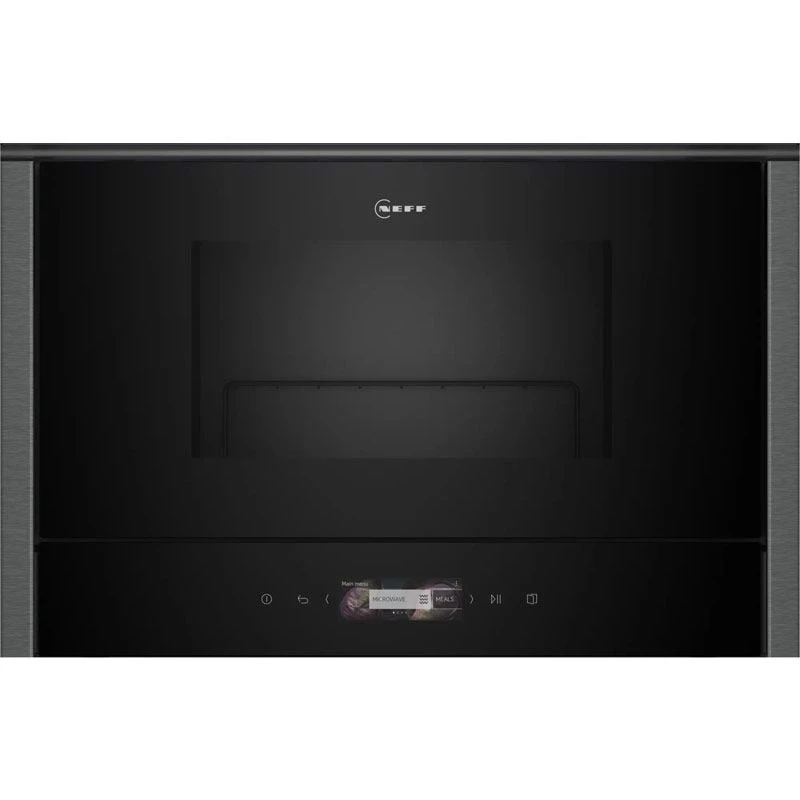 Neff N70 NL4GR31G1B Built In Microwave and Grill - Black with Graphite Grey Trim Neff N70 NL4GR31G1B Built In Microwave And Grill - Black With Graphite Grey Trim -Kitchen Series Shop n e neff n70 nl4gr31g1b microwave and grill clean