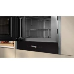 Neff N70 NL4GR31G1B Built In Microwave And Grill - Black With Graphite Grey Trim 4 Neff N70 NL4GR31G1B Built In Microwave And Grill - Black With Graphite Grey Trim -Kitchen Series Shop n e neff n70 nl4gr31g1b microwave and grill open