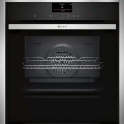 Neff N90 B57CS24H0B Built In Single Slide & Hide Pyrolytic Oven With Home Connect - Stainless Steel