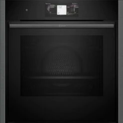 Neff N90 B64CT73G0B Bulit In Single Slide & Hide Pyrolytic Oven With Home Connect - Black With Graphite Grey Trim