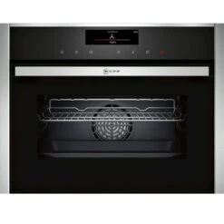 Neff N90 C18FT56H0B Bulit In Compact Slide & Hide Electric Oven With FullSteam & Home Connect - Stainless Steel