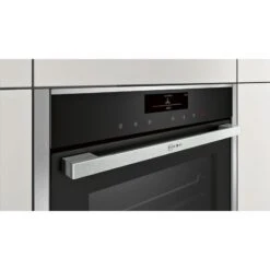 Neff N90 C18FT56H0B Bulit In Compact Slide & Hide Electric Oven With FullSteam & Home Connect - Stainless Steel -Kitchen Series Shop n e neff n90 c18ft56h0b slide and hide electric oven front