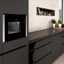 Neff N50 HLAWD53N0B Built-In Microwave - Black With Steel Trim -Kitchen Series Shop n e neff hlawd53n0b 3