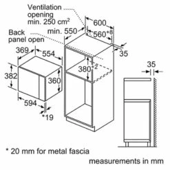 Neff N50 HLAWD53N0B Built-In Microwave - Black With Steel Trim -Kitchen Series Shop n e neff hlawd53n0b dims