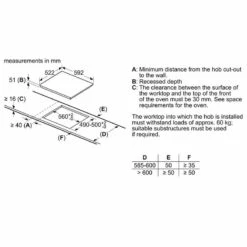 Neff N30 T36CA50X1U 60cm Induction Hob - Black -Kitchen Series Shop n e neff t36ca50x1u dims