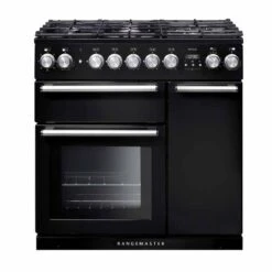 Rangemaster Nexus 90cm Dual Fuel Cooker - Black - NEX90DFFBL/C