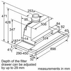 Neff N70 D46ML54N1B 60cm Telescopic Cooker Hood - Stainless Steel -Kitchen Series Shop neff d49pu54x1b 2 2