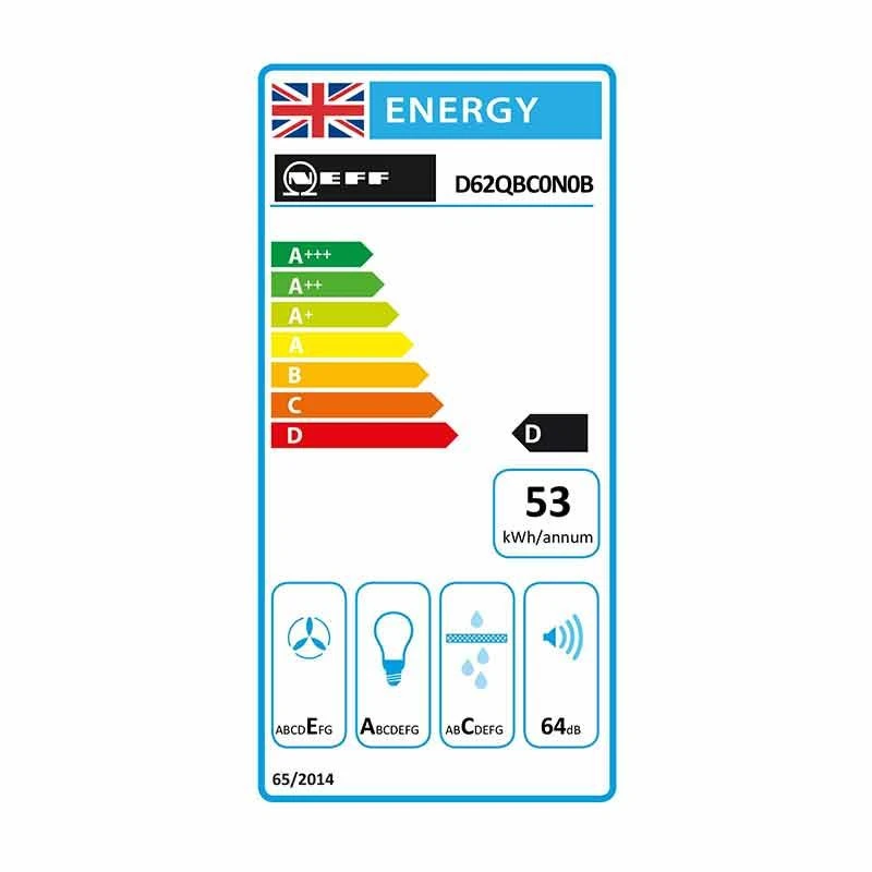 Neff N30 D62QBC0N0B 60cm Slim Pyramid Chimney Cooker Hood - Stainless Steel Neff N30 D62QBC0N0B 60cm Slim Pyramid Chimney Cooker Hood - Stainless Steel -Kitchen Series Shop neff d62qbc0n0b 4