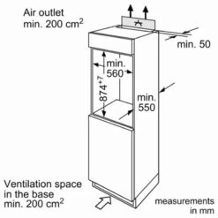 Neff GI1212SE0G Built-In Low Frost Freezer - White -Kitchen Series Shop neff gi1212se0g air flow installation guide