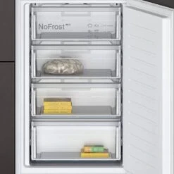 Neff N30 KI7851SF0G Built-In Frost Free 50/50 Fridge Freezer (Sliding Hinge) - White 4 Neff N30 KI7851SF0G Built-In Frost Free 50/50 Fridge Freezer (Sliding Hinge) - White -Kitchen Series Shop neff n30ki7851sf05 storage units front view