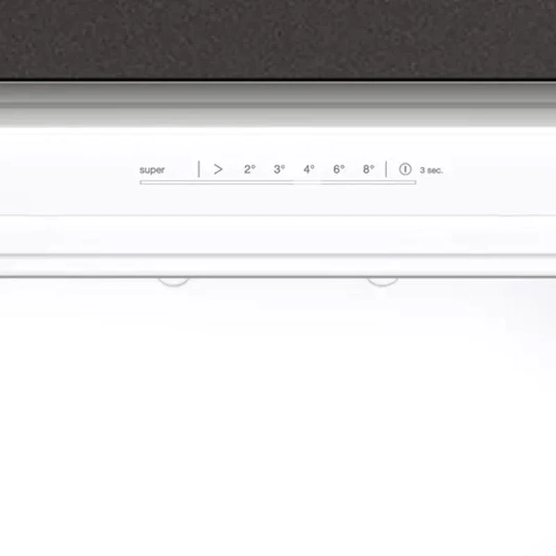 Neff N30 KI7851SF0G Built-In Frost Free 50/50 Fridge Freezer (Sliding Hinge) - White Neff N30 KI7851SF0G Built-In Frost Free 50/50 Fridge Freezer (Sliding Hinge) - White -Kitchen Series Shop neff n30ki7851sf05 temperature indicator front close up view